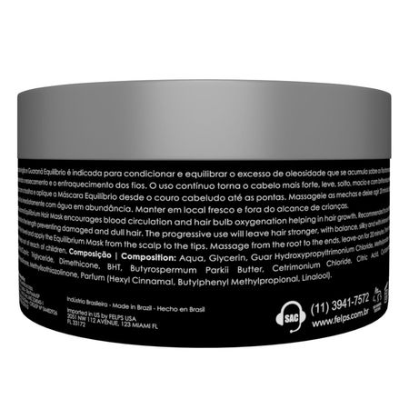 Felps-Equilíbrio-Argila-e-Guaraná---Máscara-Capilar-para-Cabelos-Oleosos-300g--2