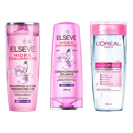 L'Oréal-Paris-Elséve-Hidra-Hialurônico-Kit---Shampoo-+-Condicionador-+-Água-Micelar-Kit--1