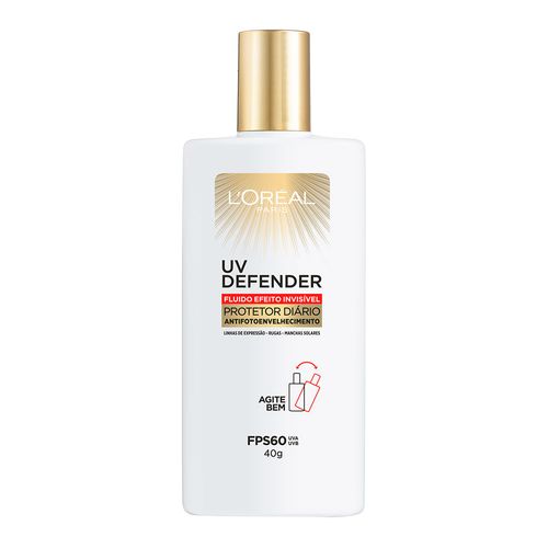 Protetor Solar L'Oréal Paris Uv Defender Fluido FPS60 - Época Cosméticos