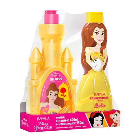 Impala Linha Disney Princesas Bela Kit  Shampoo 400ml + Condicionador 250ml -...