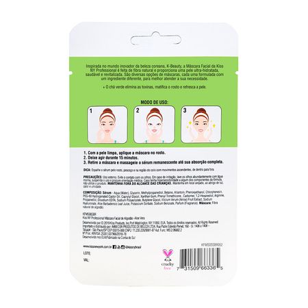 Máscara-Facial-Kiss-NY---Chá-Verde-1-Un--2