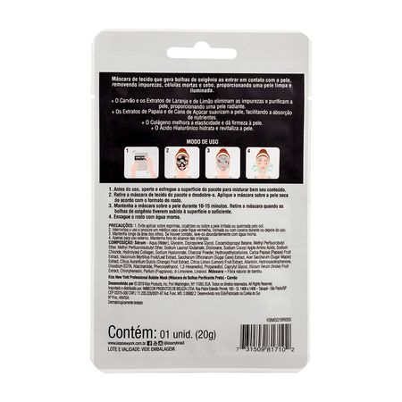 Máscara-Facial-Kiss-NY-–-Bubble-Mask-Carvão-1Un--2