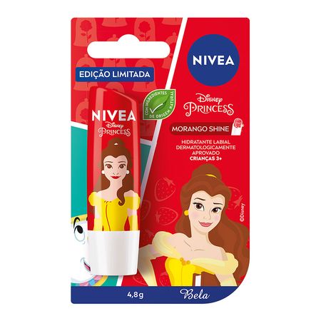 Hidratante-Labial-NIVEA-Morango-Shine---Edição-Limitada-Disney---Bela-4,8g--1