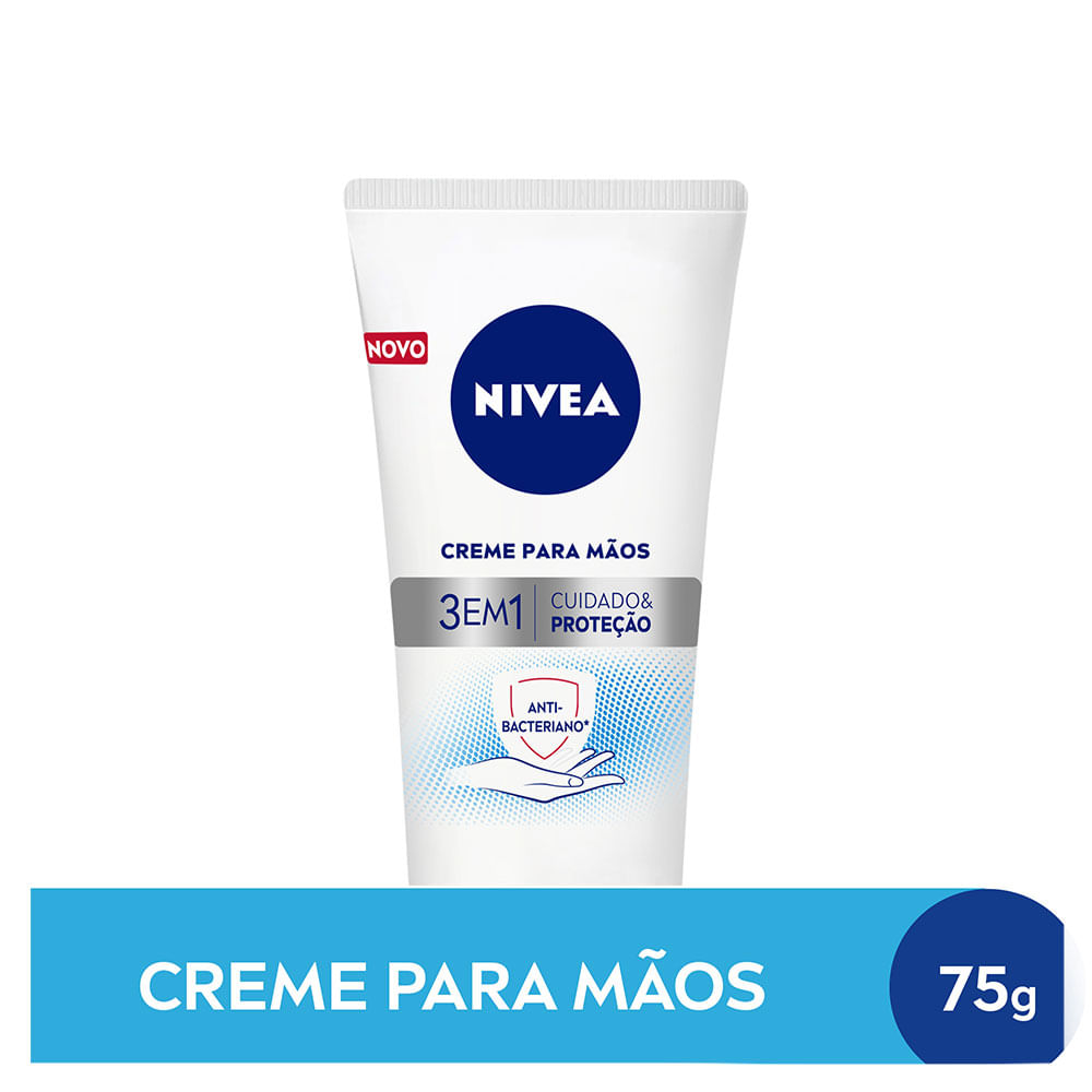 Creme para as Mãos 3 em 1 NIVEA Ação Antibacteriana