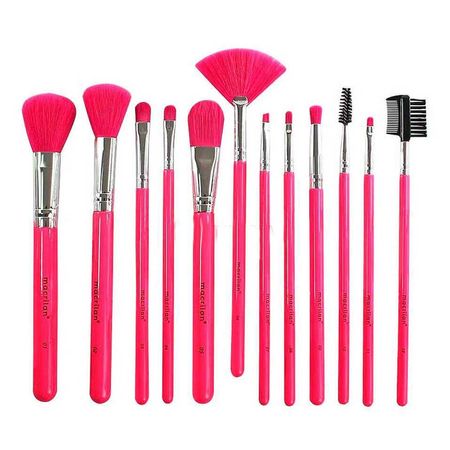 Macrilan-EN001-Kit-–-12-Pincéis-de-Maquiagem-Rosa-Neon-Kit--2