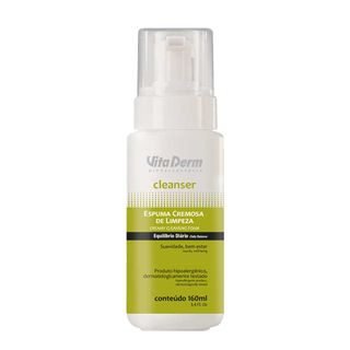 Espuma Cremosa de Limpeza Vita Derm – Cleanser - 160ml Menor preço em Espuma Cremosa de Limpeza Vita Derm – Cleanser - 160ml