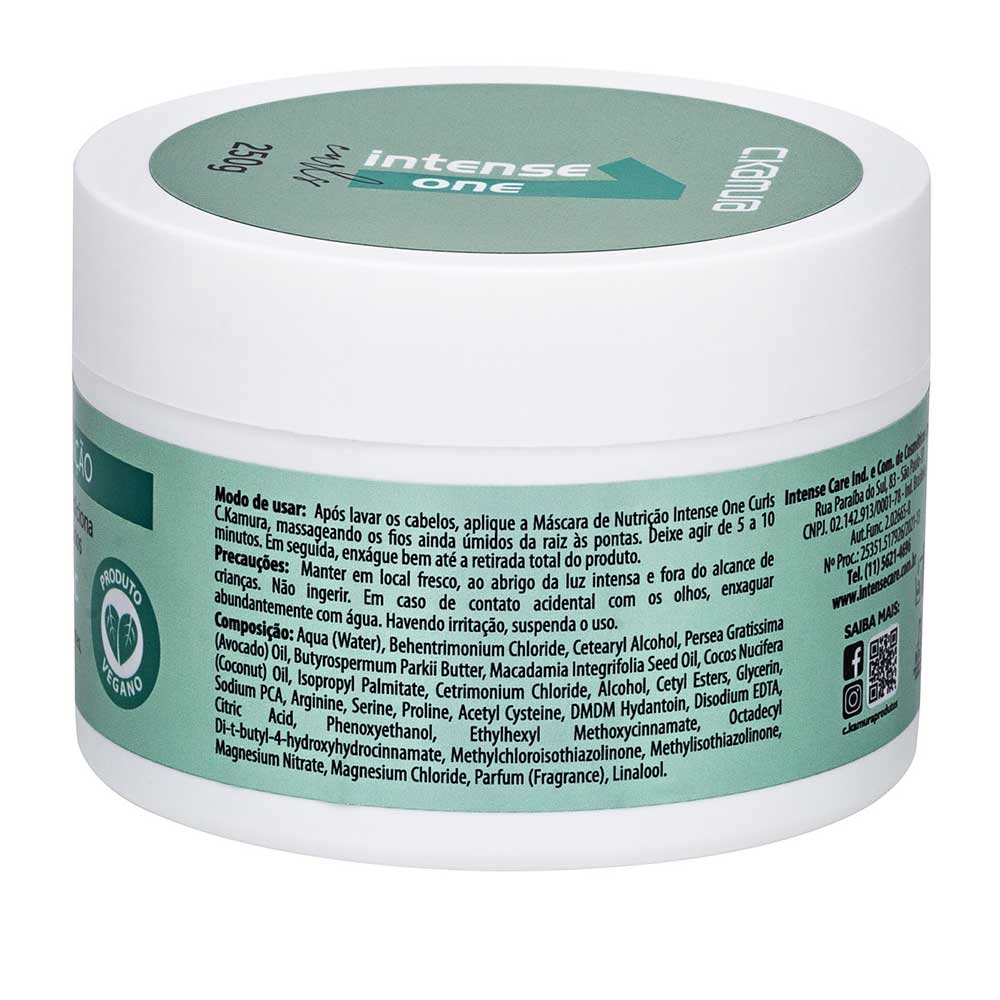 C.Kamura Intense One Curls Máscara Cabelos Cacheados