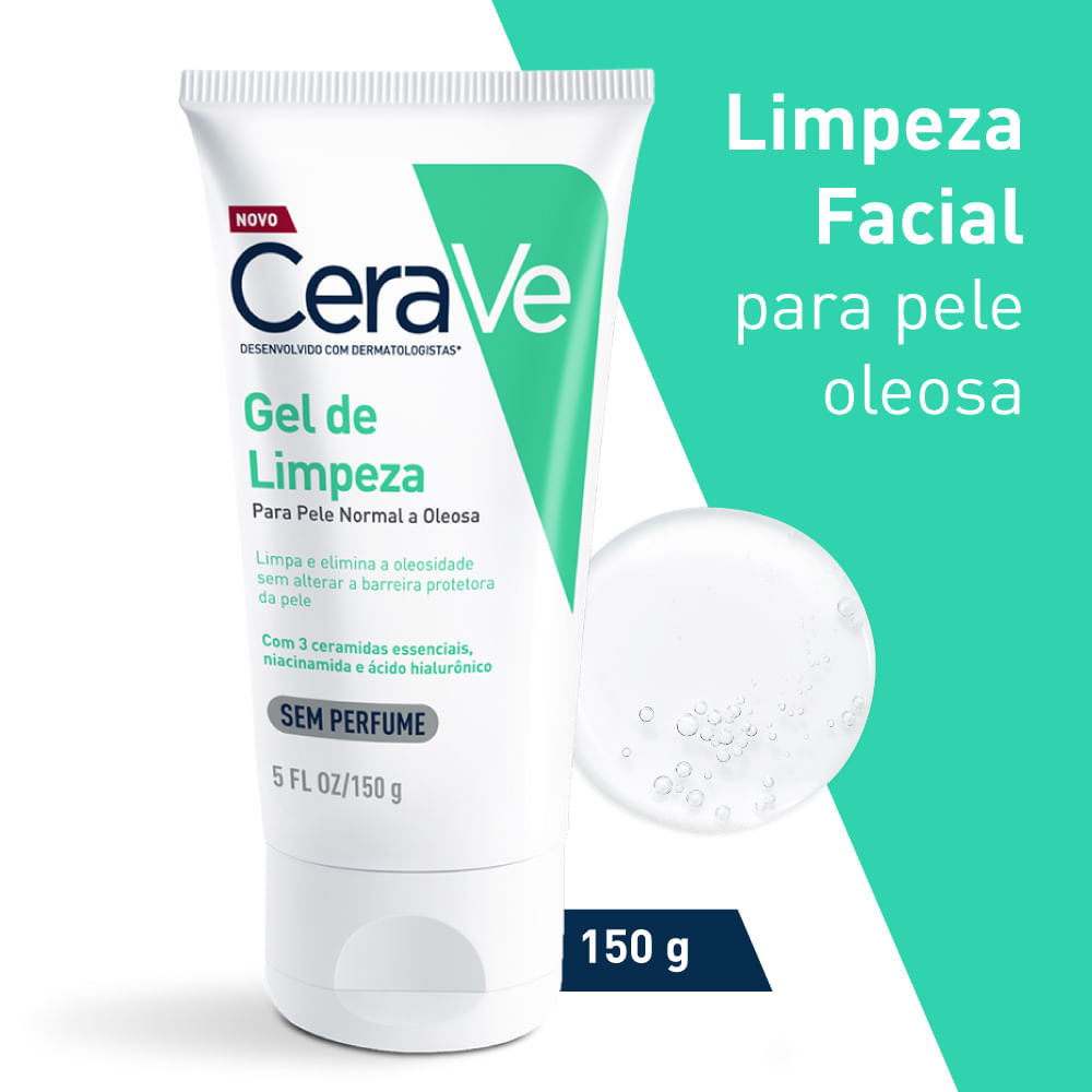 Gel de Limpeza Facial Cerave - Pele Normal a Oleosa