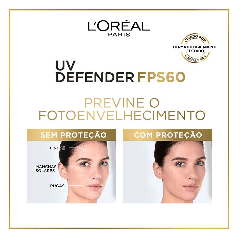 Protetor Solar Facial L'Oréal Paris UV Defender Antioleosidade FPS60