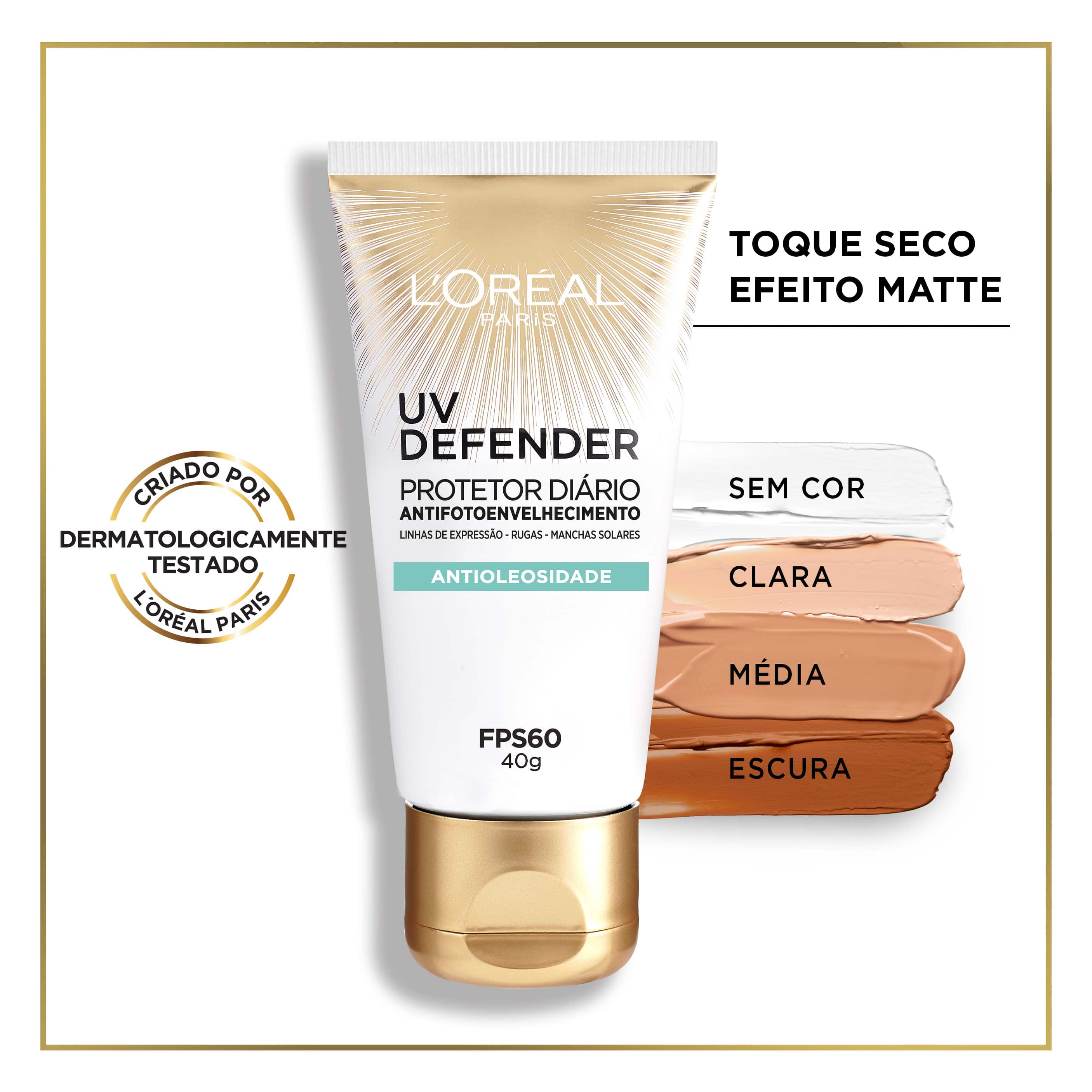 Protetor Solar Facial L'Oréal Paris UV Defender Antioleosidade FPS60