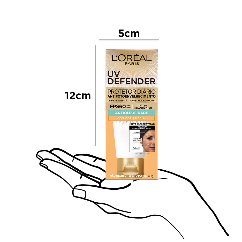 Protetor Solar Facial L'Oréal Paris UV Defender Antioleosidade FPS60