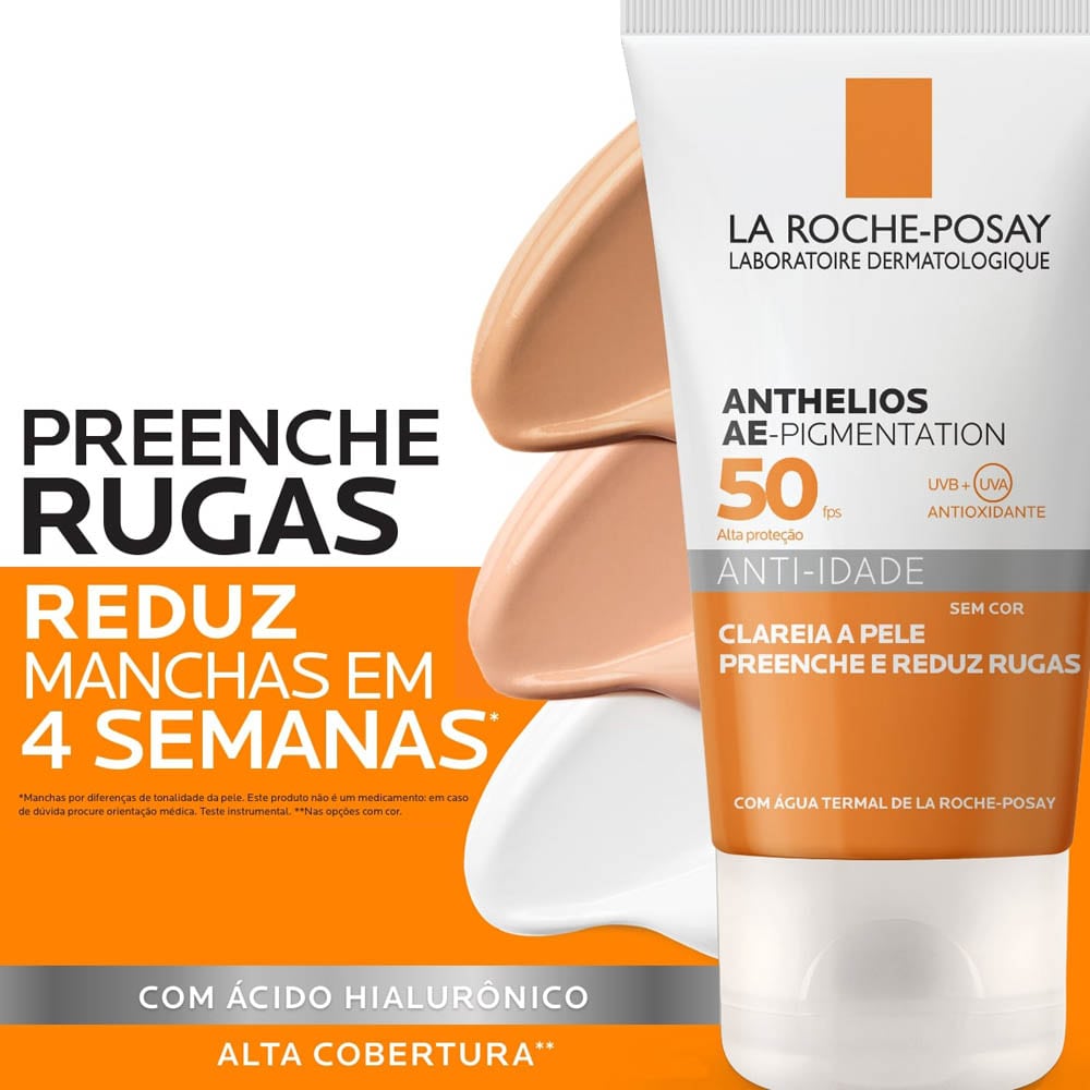 Protetor Solar anti-idade La Roche Posay - Anthelios Ae-Pigmentation Sem Cor FPS 50