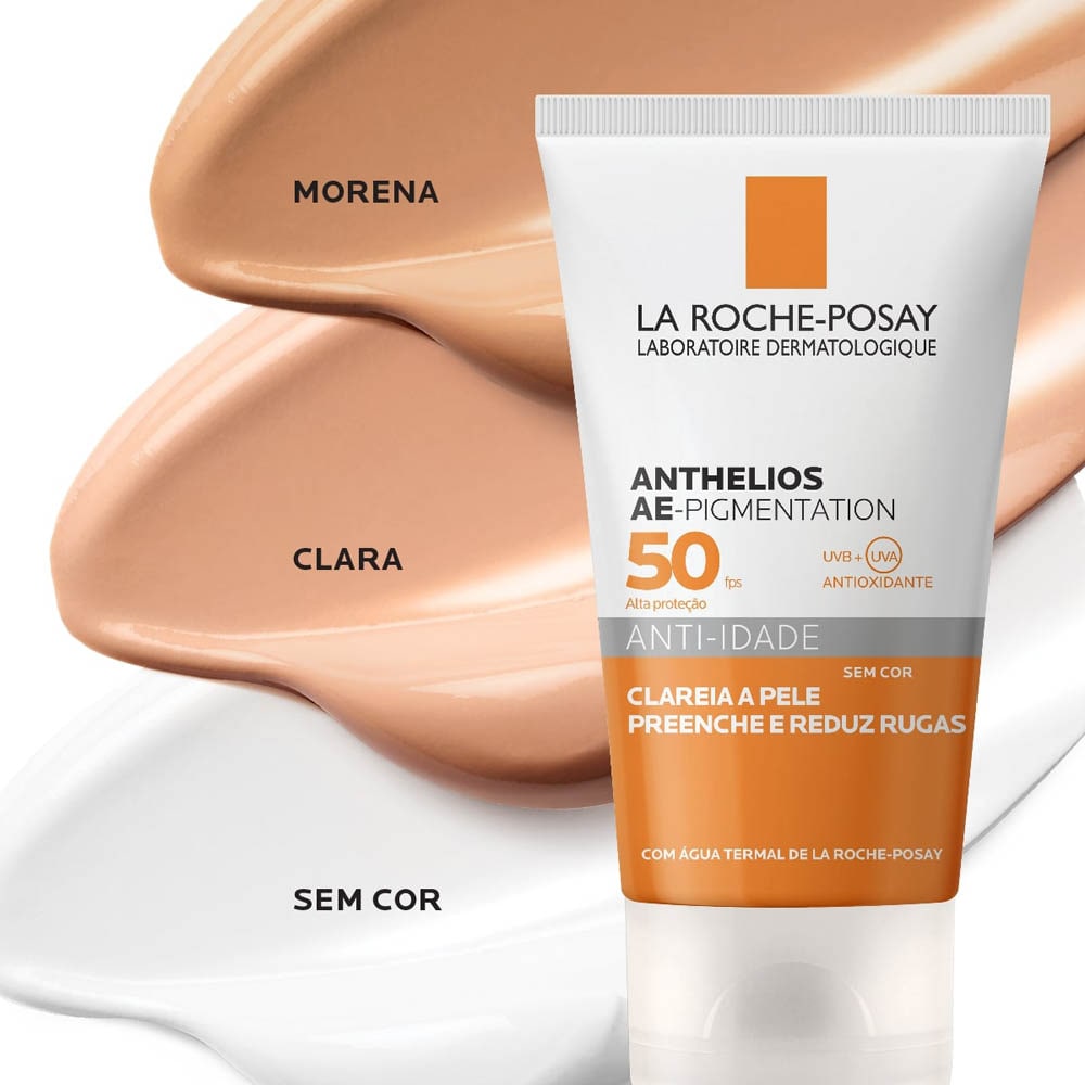 Protetor Solar anti-idade La Roche Posay - Anthelios Ae-Pigmentation Sem Cor FPS 50