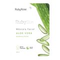 Máscara Facial de Tecido Ruby Rose Aloe e Vera 1Un