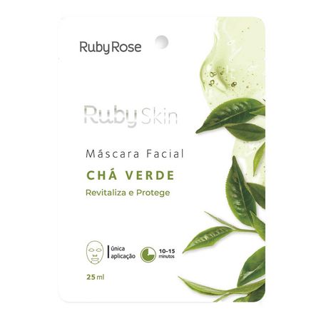 Máscara-Facial-de-Tecido-Ruby-Rose-Chá-Verde-1Un--1