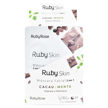 Máscara-Facial-de-Tecido-Ruby-Rose-Cacau-e-Menta-1Un--2