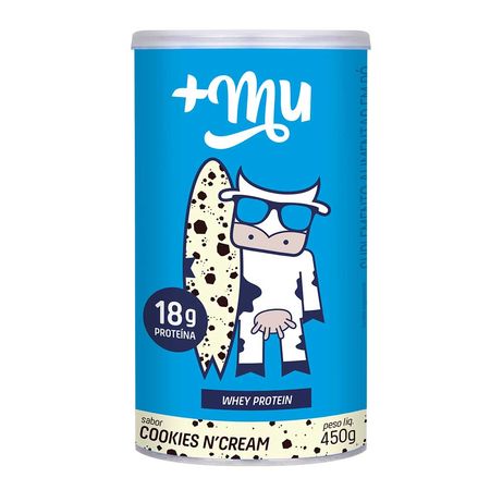 Whey Concentrado +Mu - Cookiesn Cream - 450g