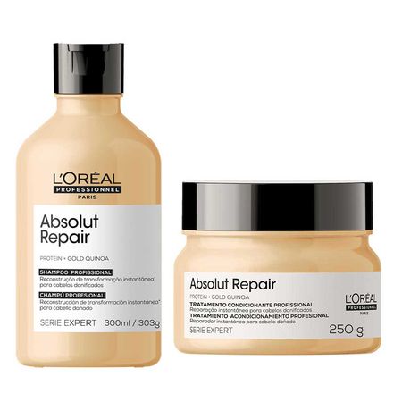 LOréal Professionnel Absolut Repair Gold Quinoa + Protein Kit - Shampoo +...