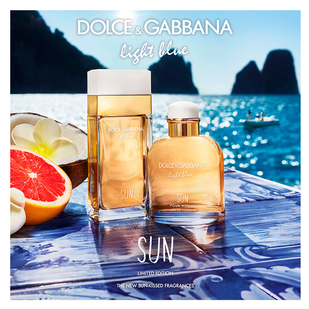 Perfume Light Blue Sun Dolce Gabbana Masculino EDT Epoca Cosmeticos