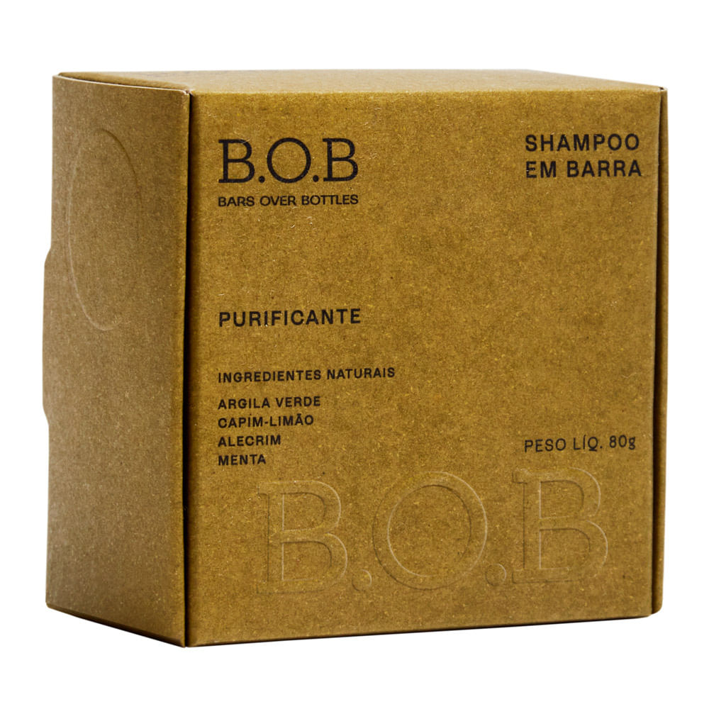 B.O.B Purificante Shampoo Sólido - 80g