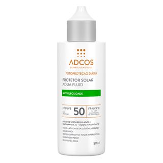 Protetor Solar Facial Adcos Aqua Fluid Antioleosidade FPS50 - 50ml Menor preço em Protetor Solar Facial Adcos Aqua Fluid Antioleosidade FPS50 - 50ml