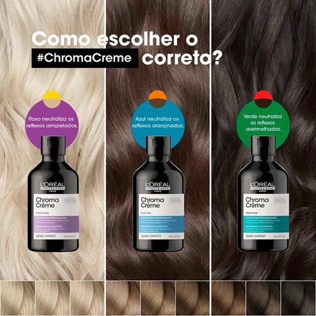 L'Oréal-Professionnel-Chroma-Crème-Blue-Dyes-Shampoo-para-Correção-de-Cor-300ml--4