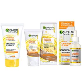 garnier-skin-uniform-e-matte-vitamina-c-kit-serum-facial-gel-de-limpeza-protetor-solar-fps50-cor-morena