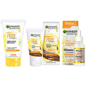garnier-skin-uniform-e-matte-vitamina-c-kit-serum-facial-gel-de-limpeza-protetor-solar-fps50-cor-negra