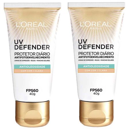 L'Oréal-Paris-UV-Defender-Kit---2-Protetores-Solares-Faciais-FPS60-cor-Clara-Kit--1