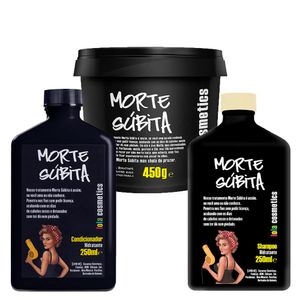 Kit Lola Cosmetics Shampoo Conditioner Mask Morte Súbita Intense Hydrating  Hair Care 3 Units