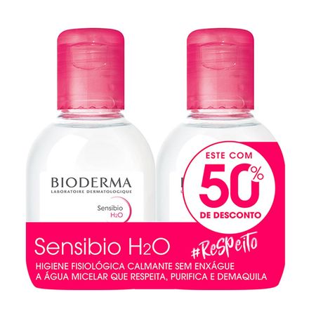 Kit Bioderma H2O Sensibio - Água Micelar Demaquilante 2x - Kit