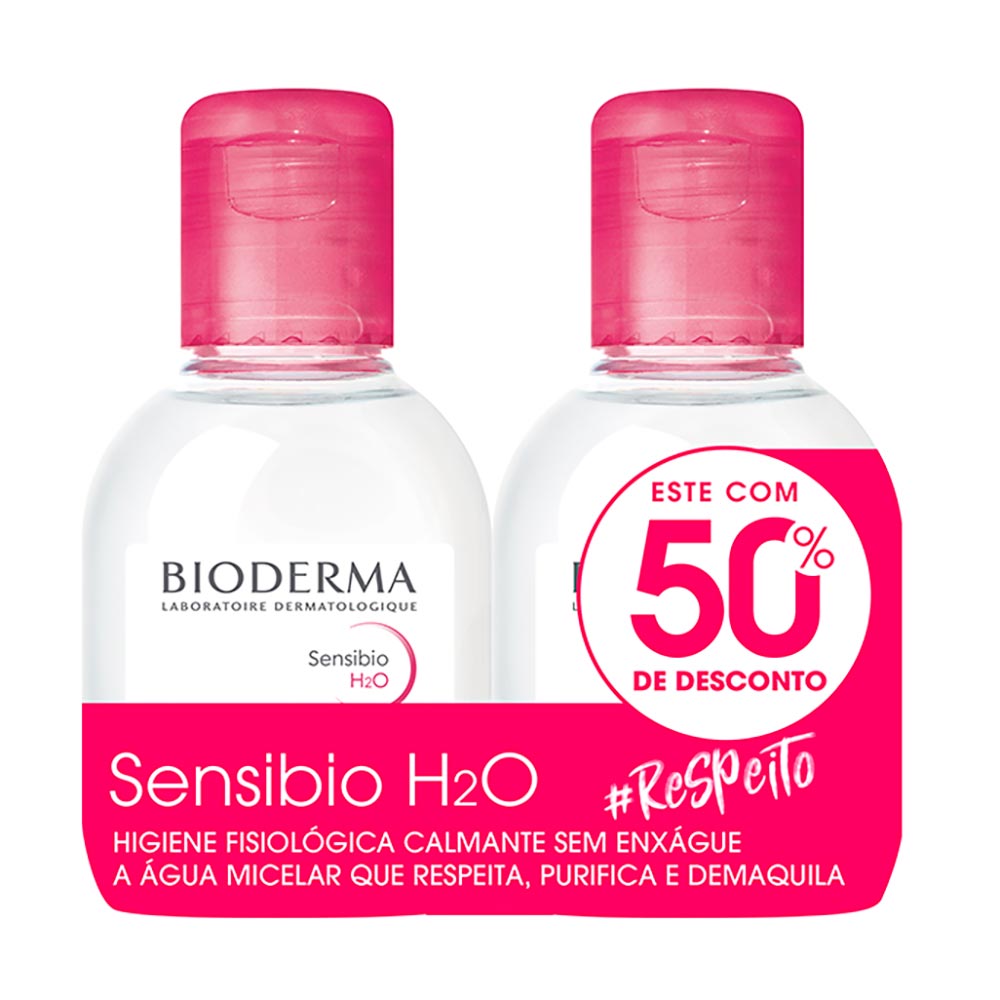 Kit Bioderma H2O Sensibio Água Micelar Calmante com 2 Unidades