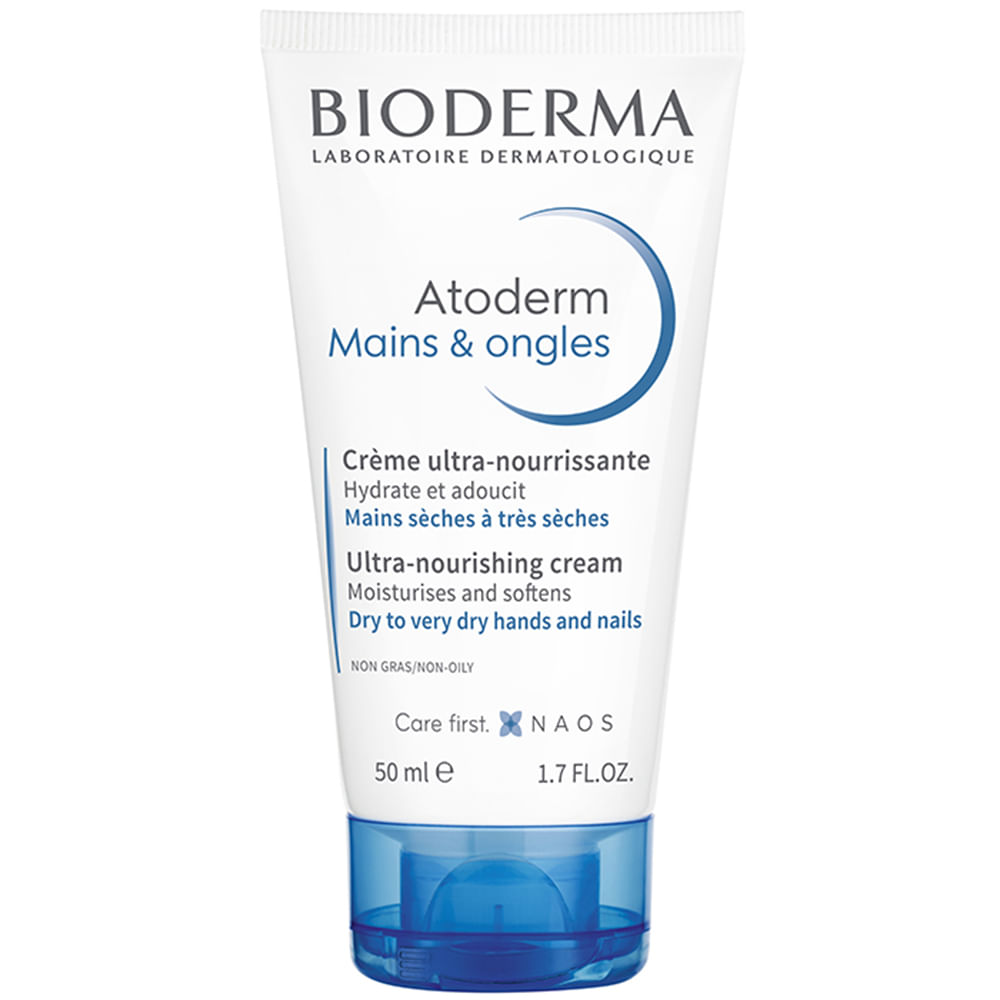 Creme Para Mãos Bioderma Atoderm Mãos e Unhas Cuidado Reparador Calmante