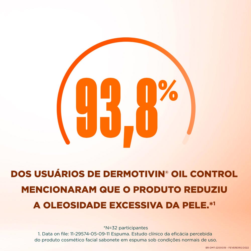 Espuma de Limpeza Facial para Pele Muito Oleosa Dermotivin Oil Control