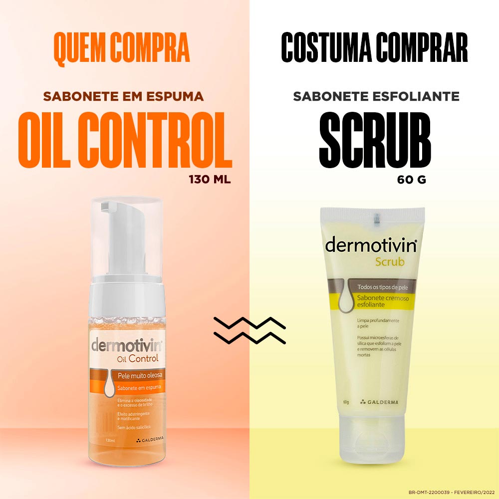 Espuma de Limpeza Facial para Pele Muito Oleosa Dermotivin Oil Control