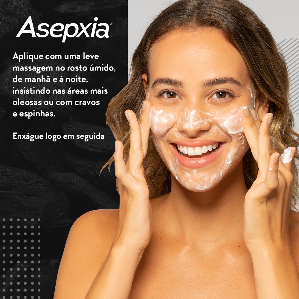 Sabonete Líquido Facial Asepxia Carvão Detox