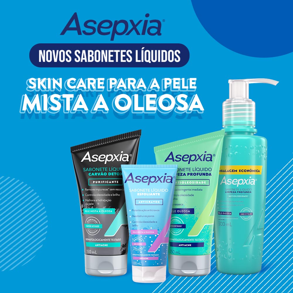 Sabonete Líquido Facial Asepxia Carvão Detox
