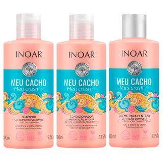Inoar Meu Cacho Meu Crush Kit Shampoo + Condicionador + Creme Menor preço em Inoar Meu Cacho Meu Crush Kit Shampoo + Condicionador + Creme