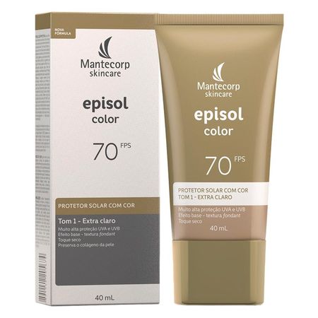 Episol Color Mantecorp Skincare - Protetor Solar com Cor FPS70 - 1