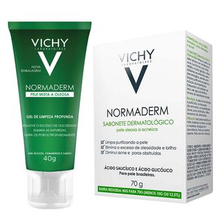 Vichy Normaderm Kit – Sabonete Dermatológico + Gel de Limpeza Menor preço em Vichy Normaderm Kit – Sabonete Dermatológico + Gel de Limpeza