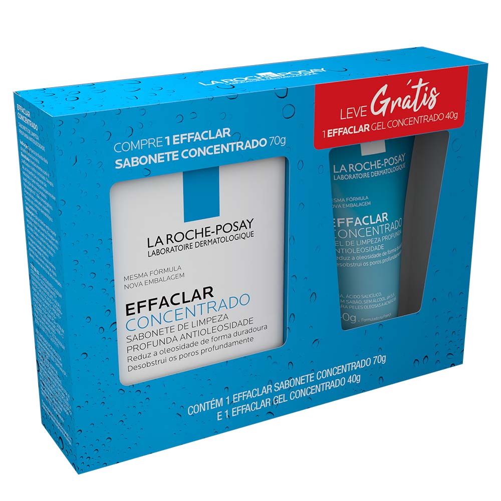 Kit La Roche Posay Effaclar – Sabonete de Limpeza + Gel de Limpeza