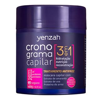 Yenzah Cronograma 3 em 1 Máscara Antifrizz
