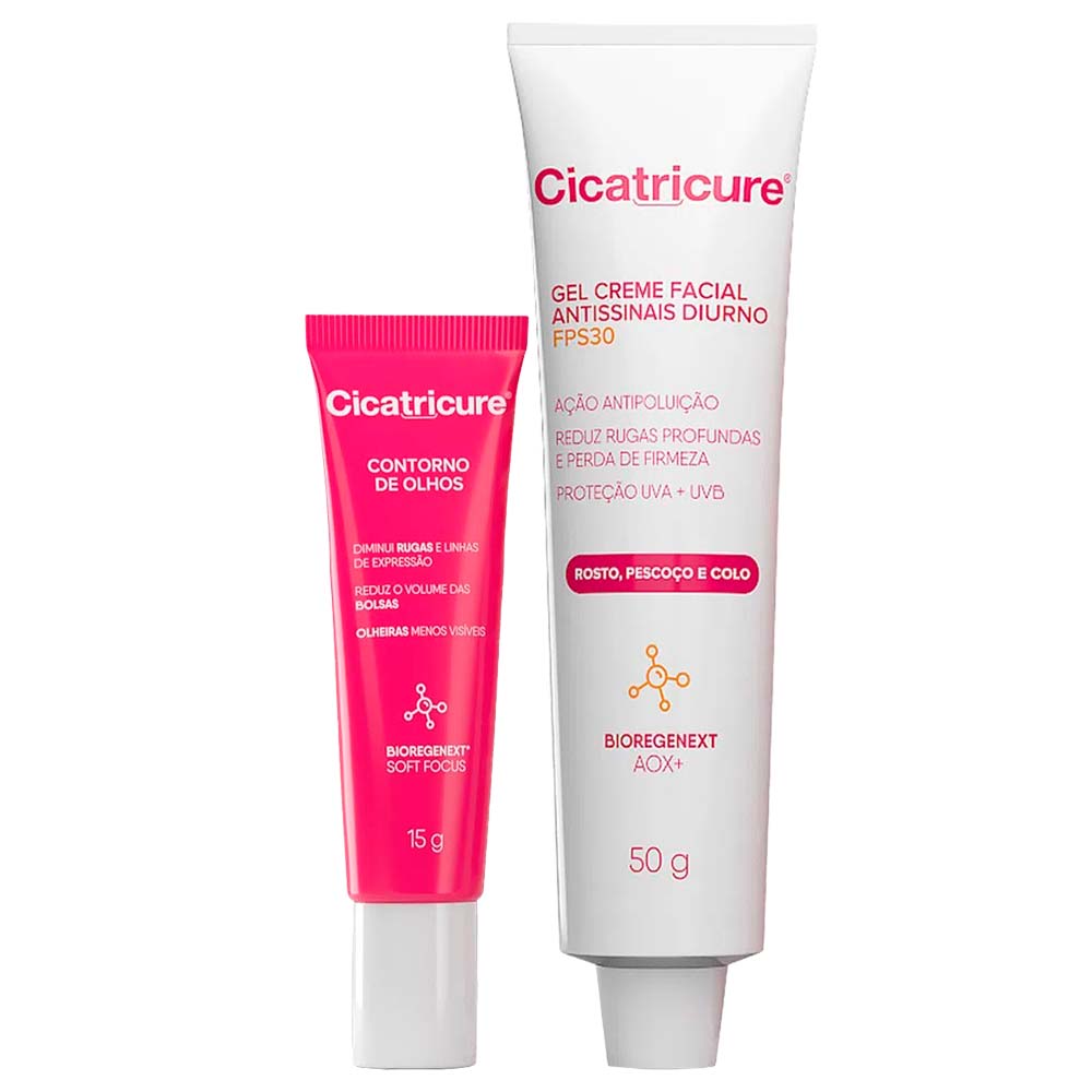 Cicatricure Kit – Creme Facial Antissinais Fps30 + Rejuvenescedor Para Olhos