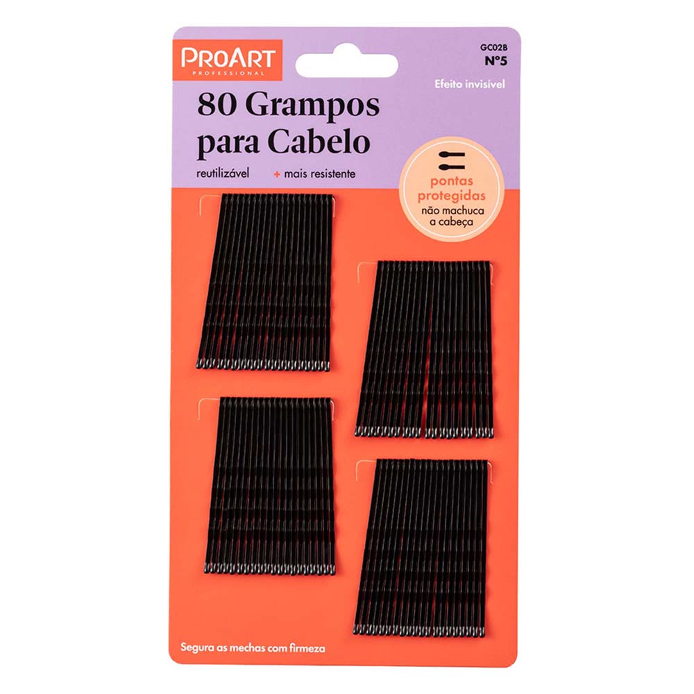 Grampos Para Cabelo ProArt N5 Preto