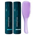 Sebastian + Tangle Teezer Ativação Cachos Kit Shampoo + Condicionador + Escova Kit