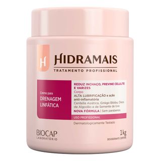 Creme Para Drenagem Linfática Hidramais Profissional 1Kg