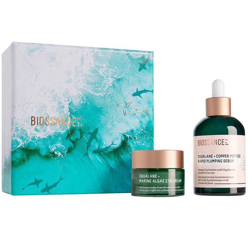 Biossance Seas the Day Set: retailer Full size Copper Peptide Serum & Marine Algae Cream