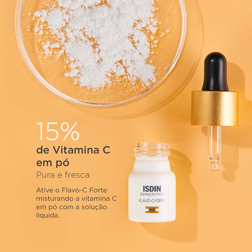Sérum Com Vitamina C pura 15% ISDINCEUTICS - Flavo C Forte com 3 Uni