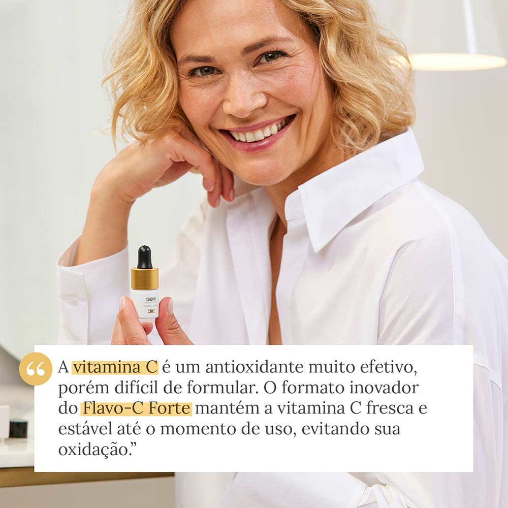 Sérum Com Vitamina C pura 15% ISDINCEUTICS - Flavo C Forte com 3 Uni