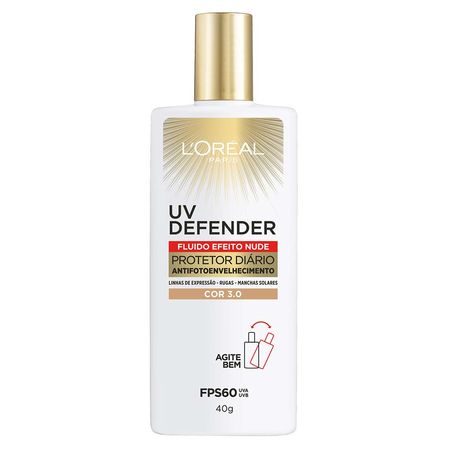Protetor Solar Facial L'Oréal Paris UV Defender Fluido FPS60 - Media